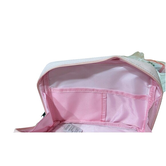 Hello Kitty Pale Pink Canvas Cosmetic Makeup Bag Travel Bag Kawaii 10x6x2 3/4 - Picture 8 of 8